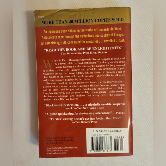 Book - The DaVinci Code by Dan Brown - Picture 2 of 4